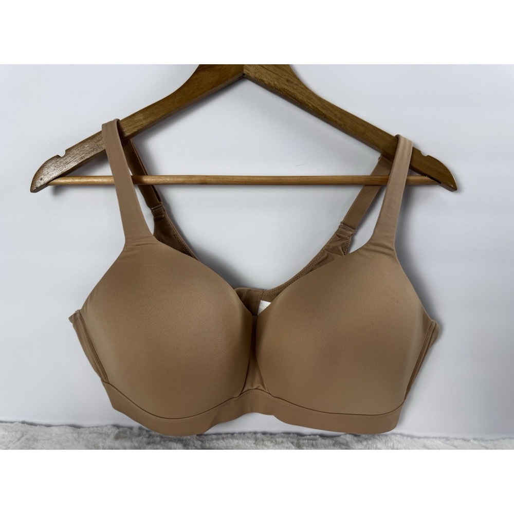 Duluth Trading Co Armachillo TeeLUXE Cooling Bra Beige Padded Cup Wireless 40C‎